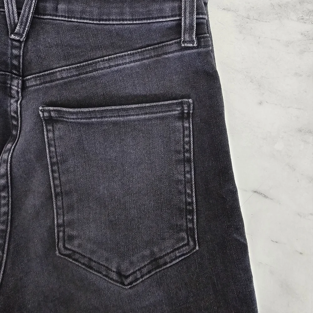 Veronica Beard Debbie Ankle Skinny High Rise  Black Gray Jeans 27 Preowned‎